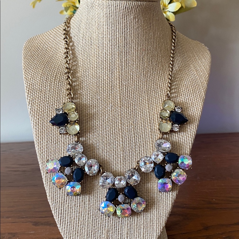 NWT J Crew Rhinestone Statement Necklace